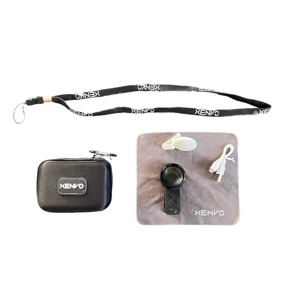 Xenvo Pro Kit for Phones Macro Wide Angle Lens LED Light Travel Case Clarus 15x